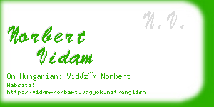 norbert vidam business card